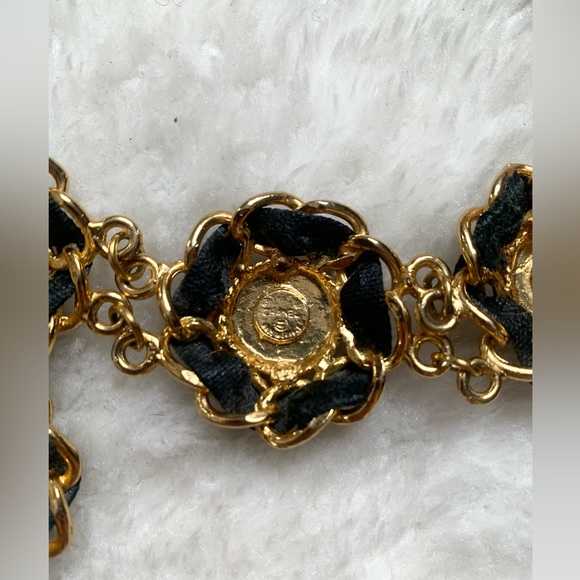 Chanel gold plated CC gold medallions with woven lamb leather chain belt - Picture 12 of 12